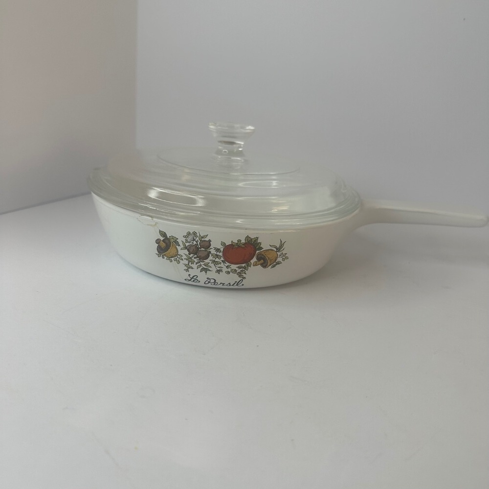 Vintage Corning Ware La Persil 6.5 Skillet P-83-B with Pyrex Lid P-83-C